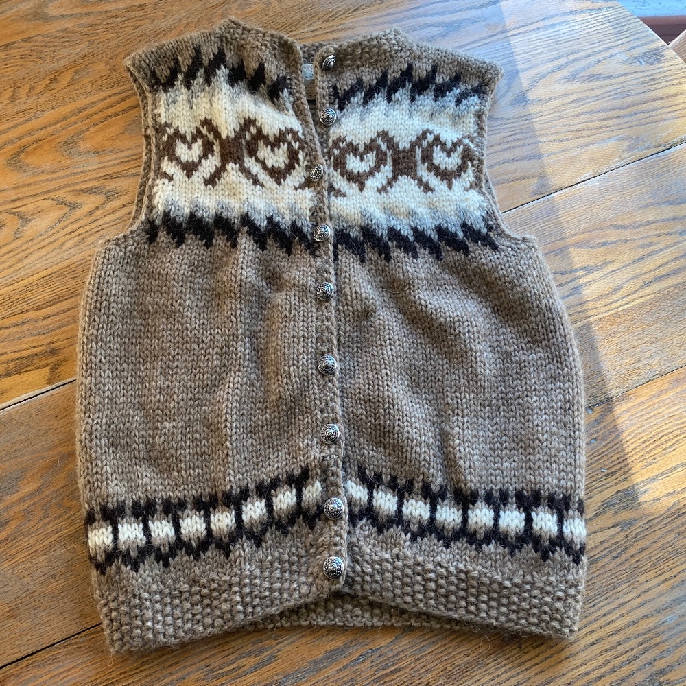 HILDA Icelandic wool vest/beautiful condition/womens M